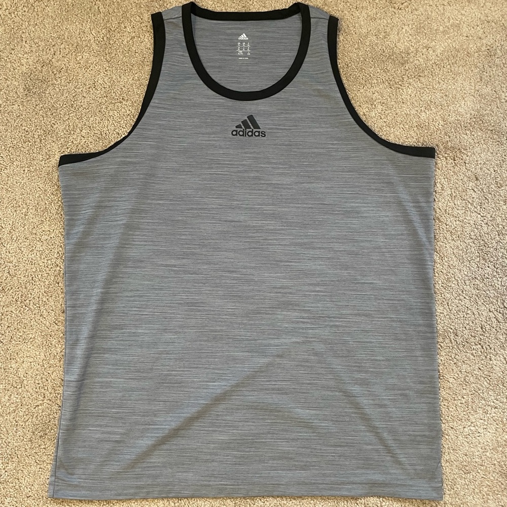 Men’s adidas tank top grey and black size XL